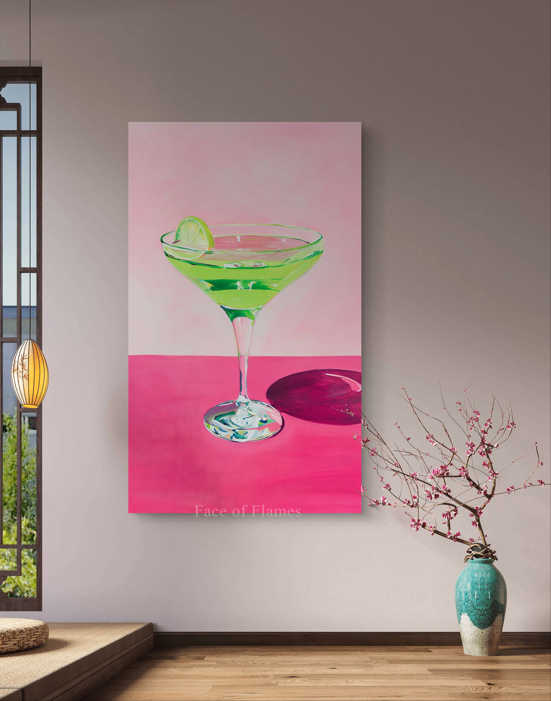 Vibrant Elegance: A Study in Pink and Green