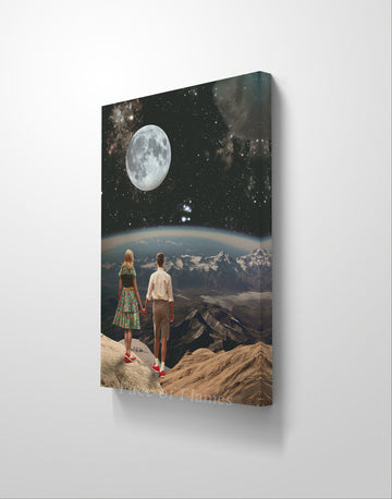 Lunar Gaze: A Cosmic Journey