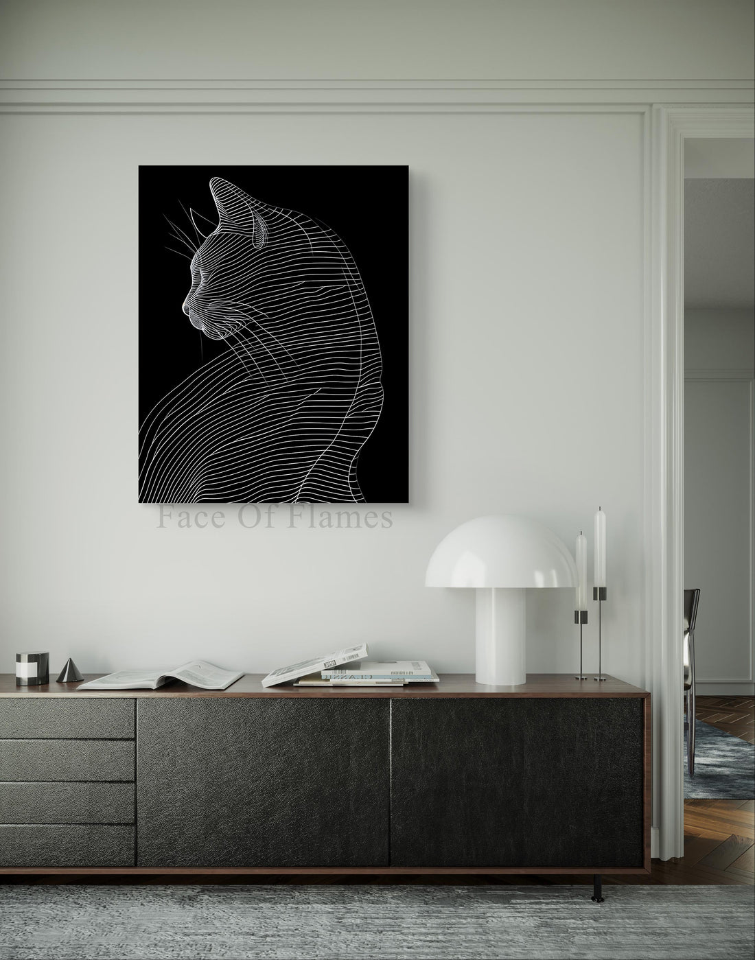 Contour Elegance: Feline Grace