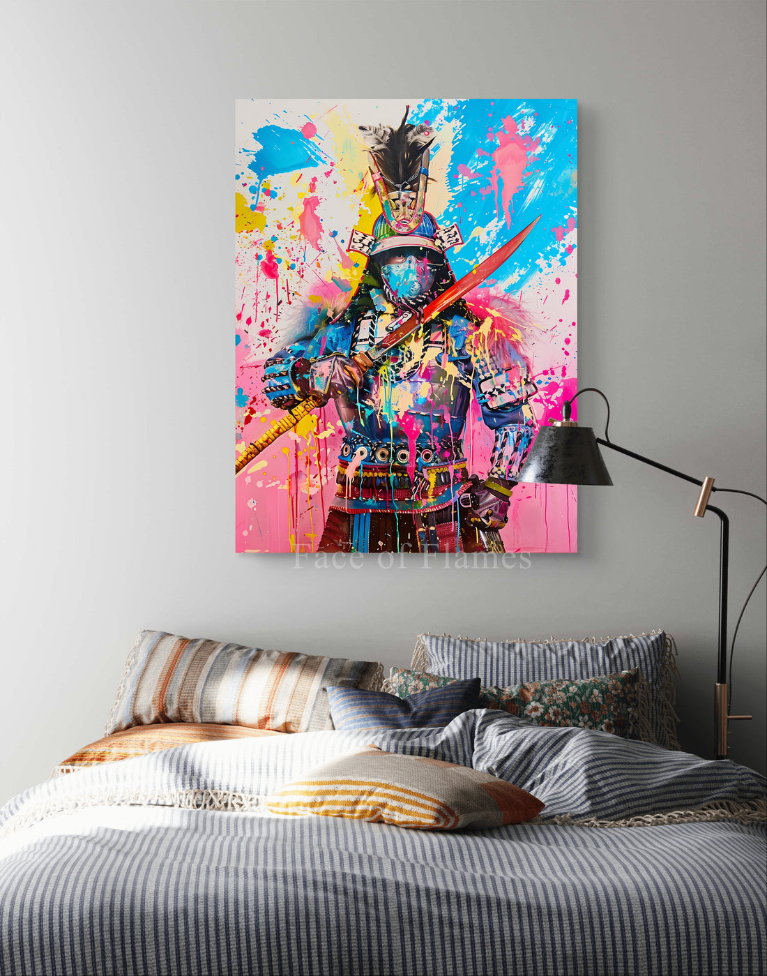 Samurai Splatter Art