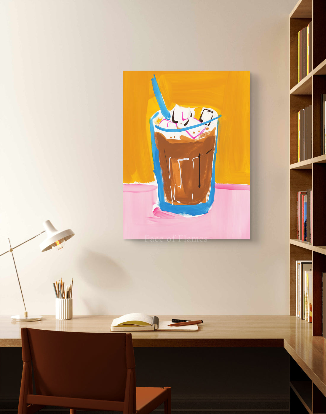 Chilled Delight: A Digital Painting of an Iced Coffee