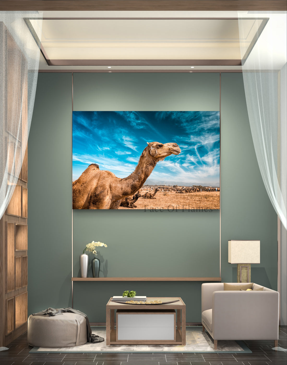 Majestic Camel Under the Vast Blue Sky