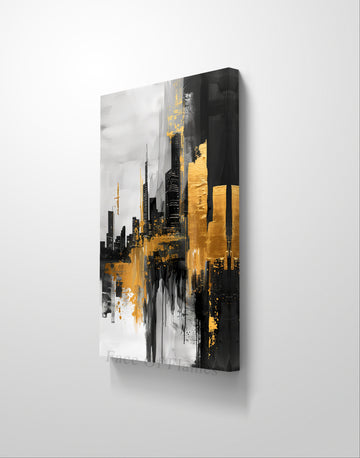 Monochrome Metropolis with Golden Accents