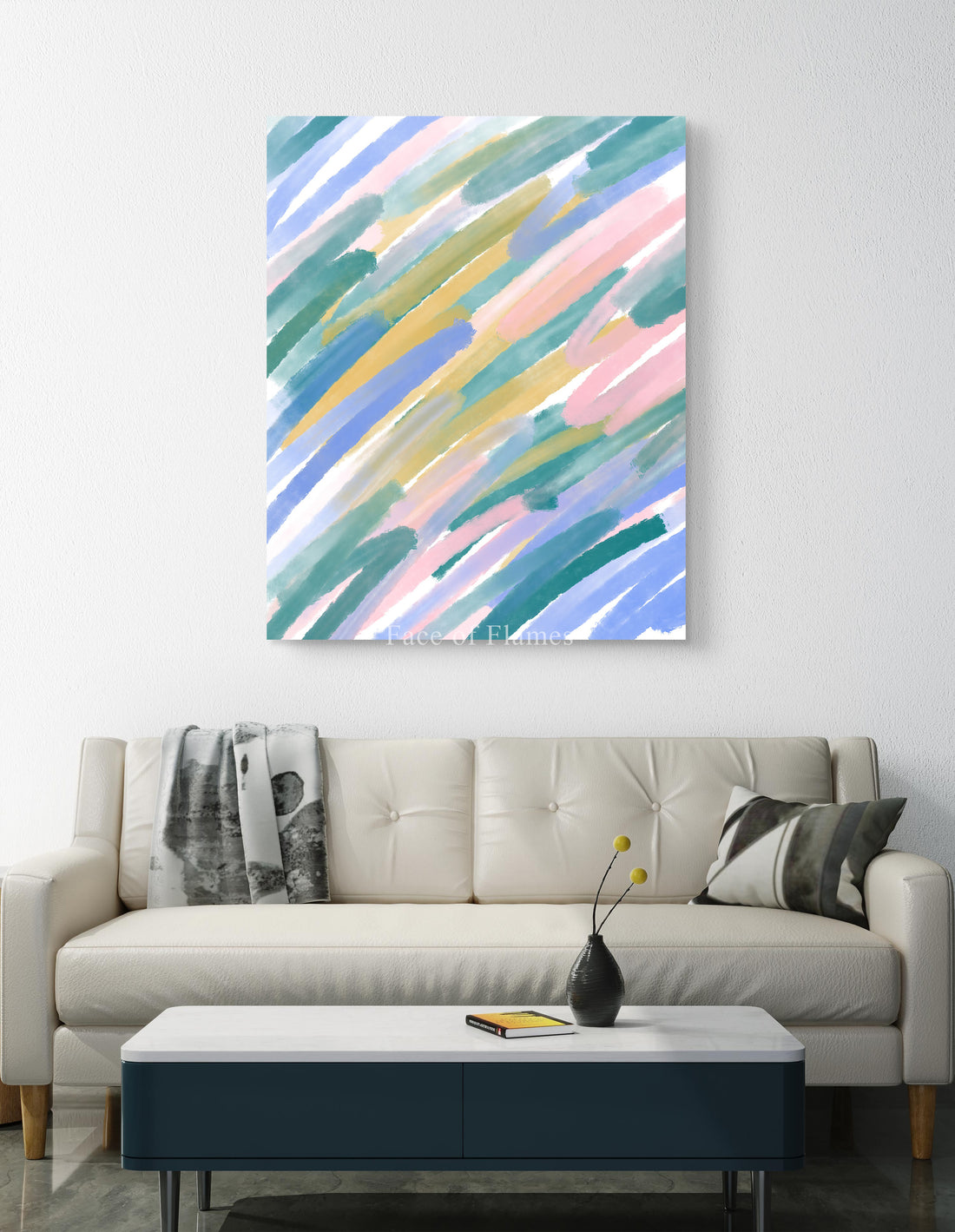 Abstract Brushstrokes in Pastel