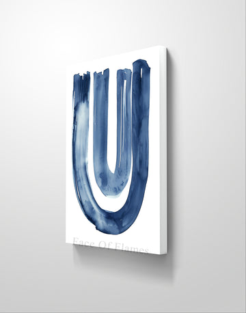 Abstract Blue U-Shape Stroke