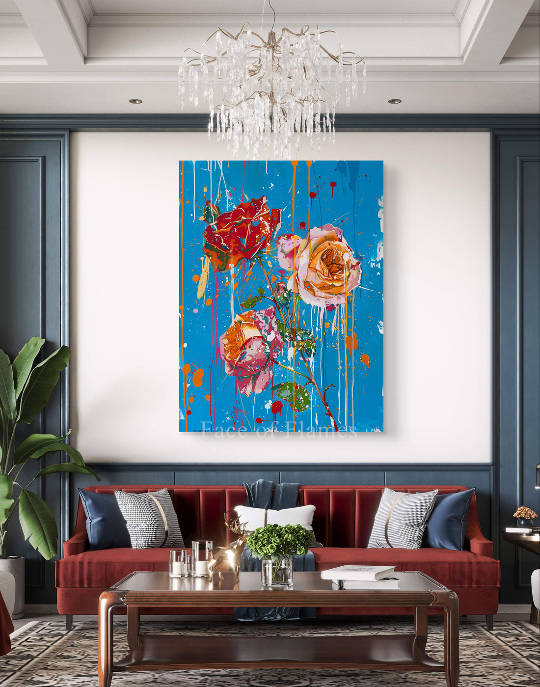 Vibrant Splendor: A Contemporary Floral Expression