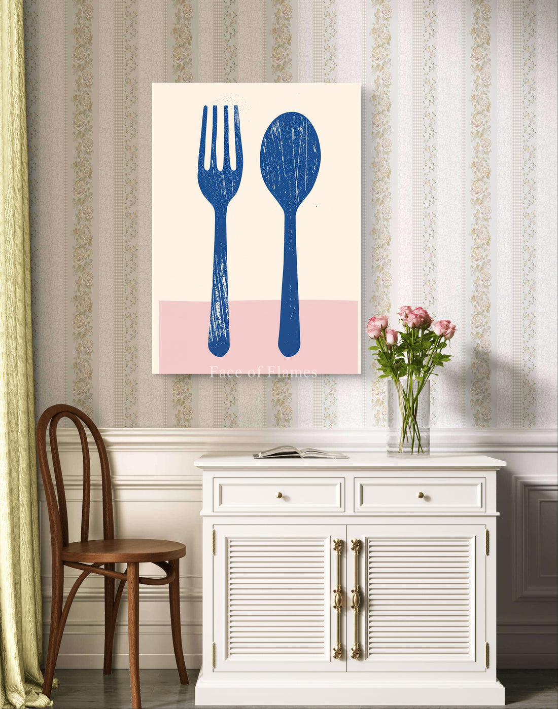 Utensil Silhouettes: Fork and Spoon